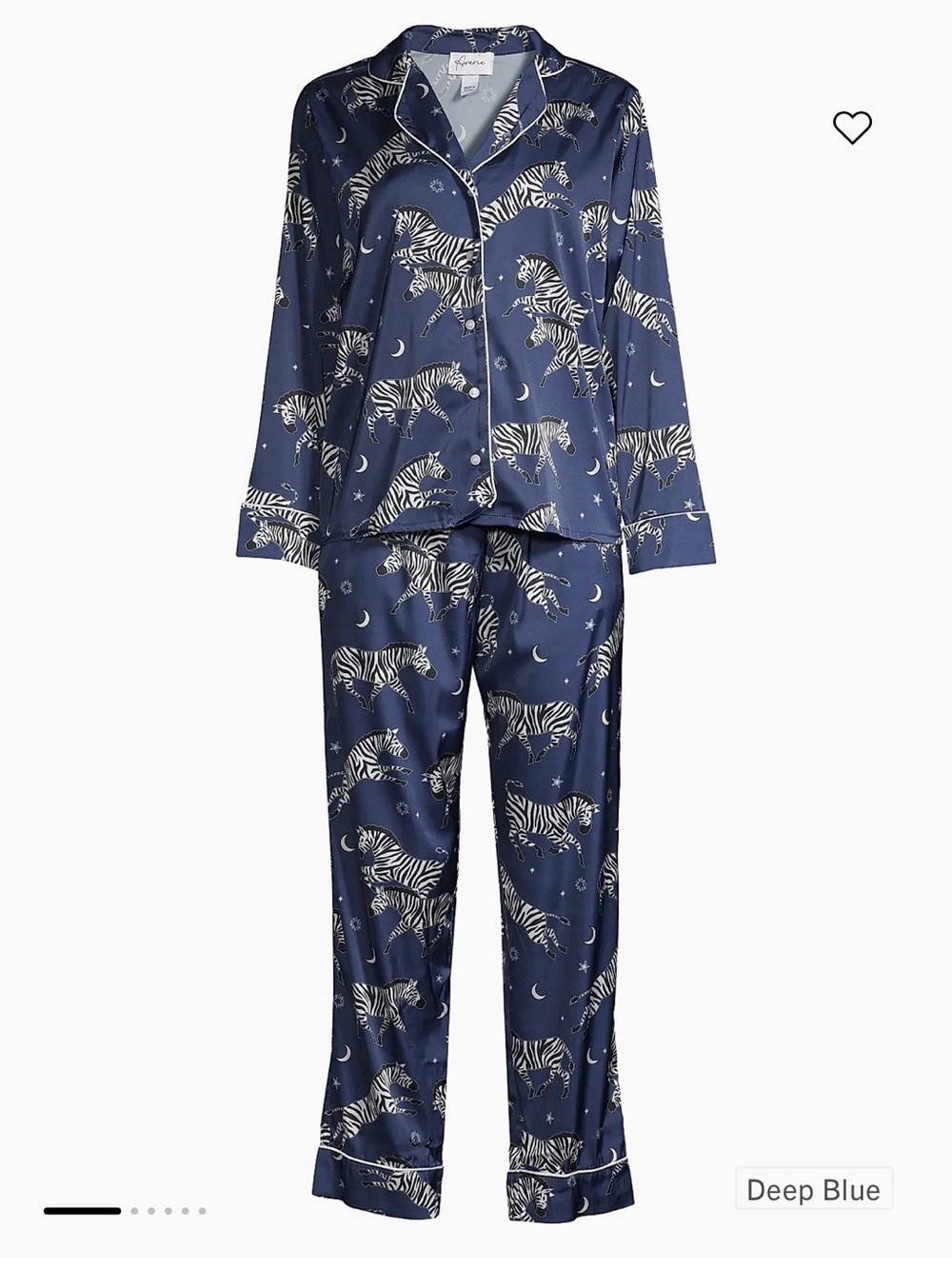 Averie Two-Piece Zebra Print Pajama Set